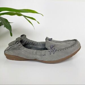 Hush Puppies Soft Gray Leather Loafer Women's 5.5